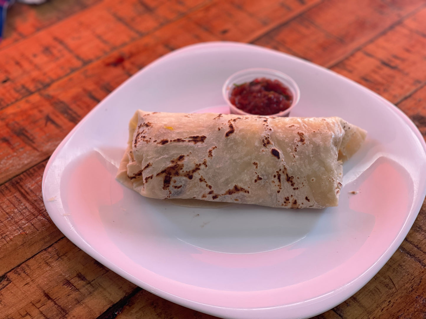 Burrito de tocino y huevo