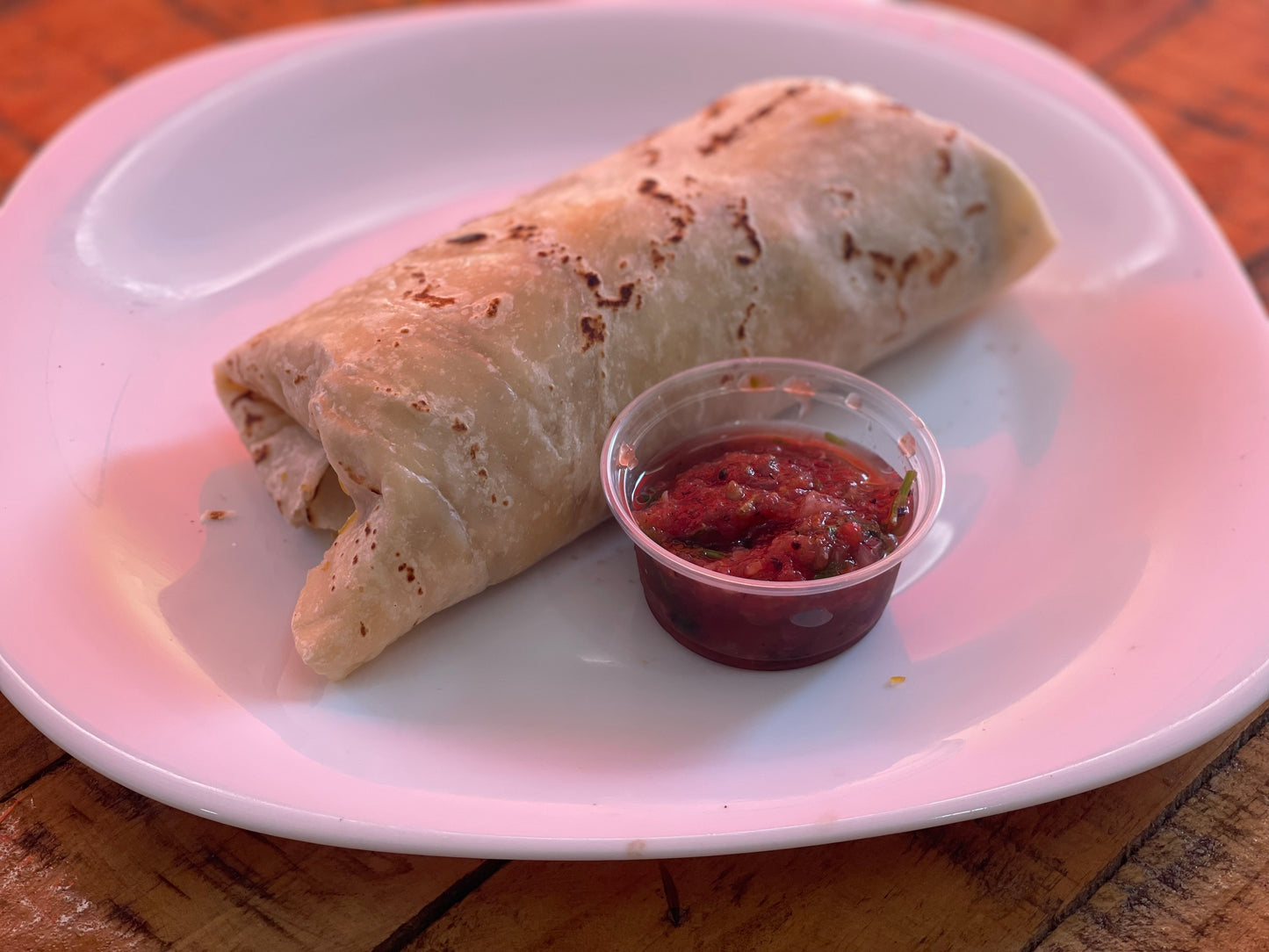 Burrito de tocino y huevo